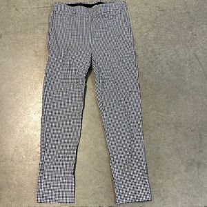 LN women’s Nicole Miller pull on black and white checkered pants size 6